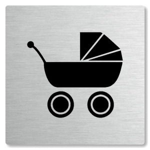 Kočárkárna, 118x118mm, stříbrná, Nevada